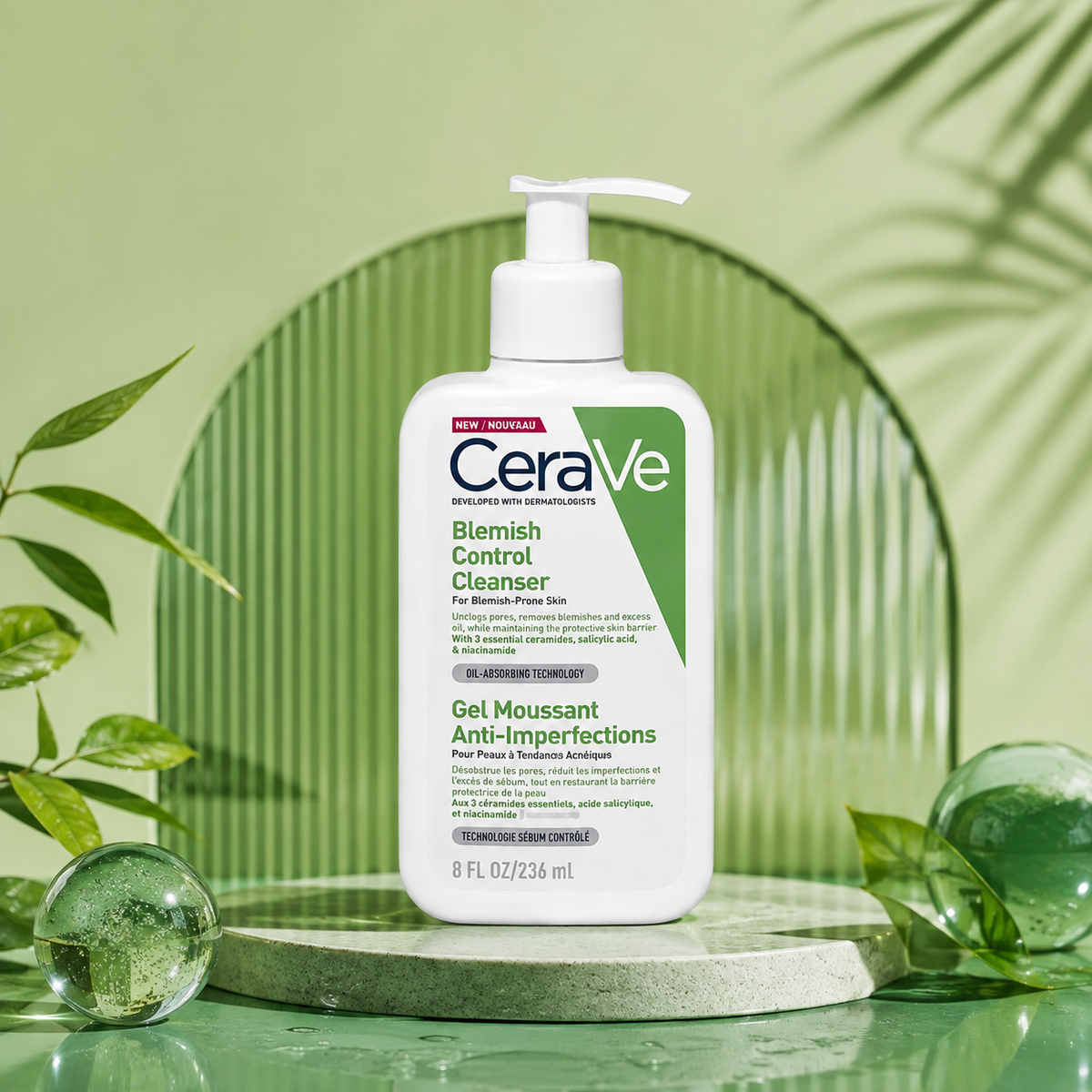 Premium Acne Cleanser 8 Oz Salicylic Acid Oil Absorbing
